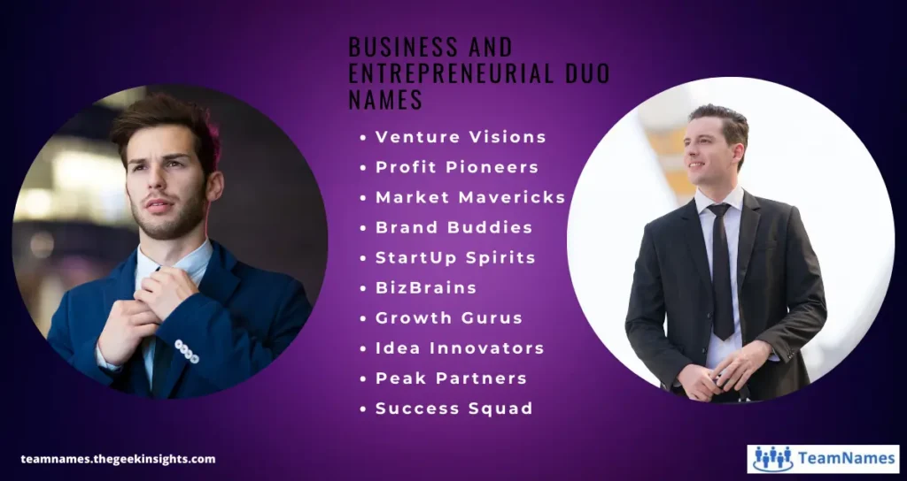 Business and Entrepreneurial Duo Names