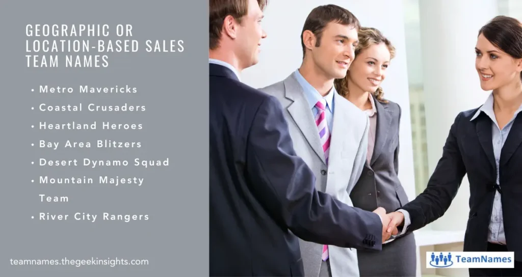 Geographic or Location-Based Sales Team Names