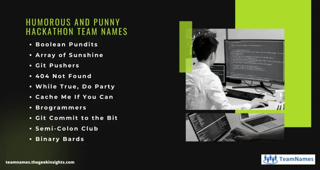 Humorous and Punny Hackathon Team Names