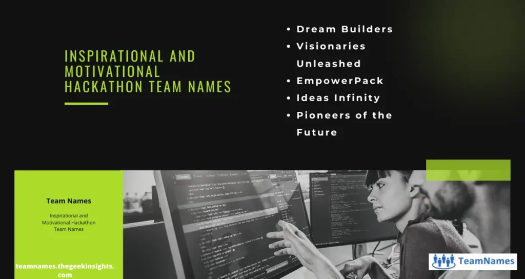 Inspirational and Motivational Hackathon Team Names