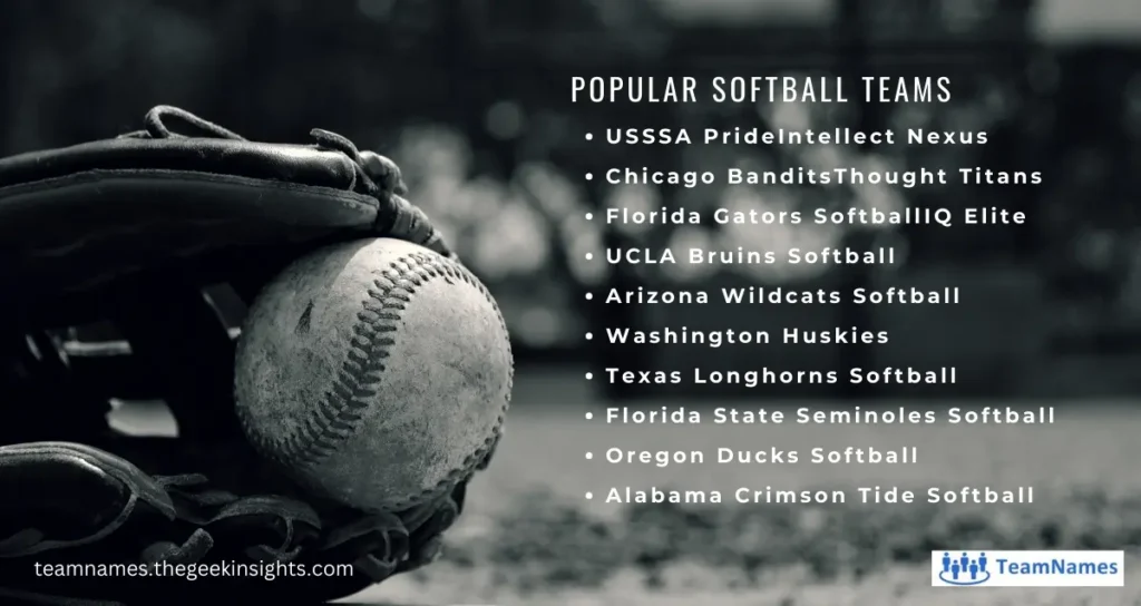 Popular Softball Teams