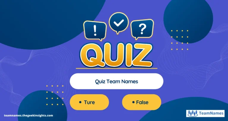 Quiz Team Names