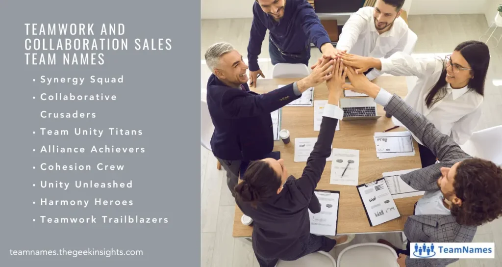 Teamwork and Collaboration Sales Team Names