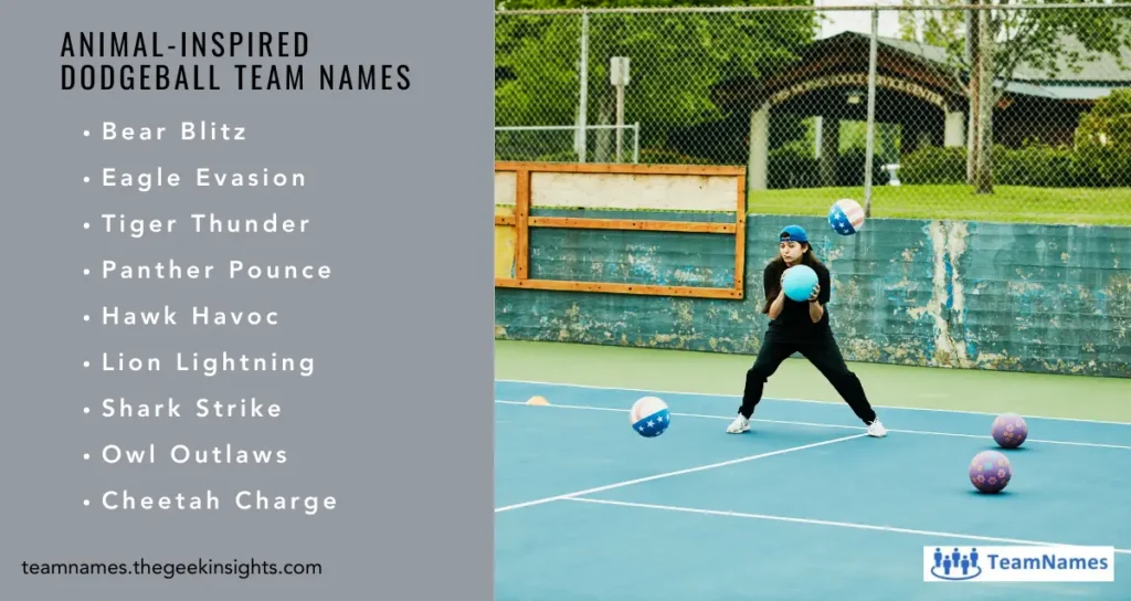 Animal-Inspired Dodgeball Team Names