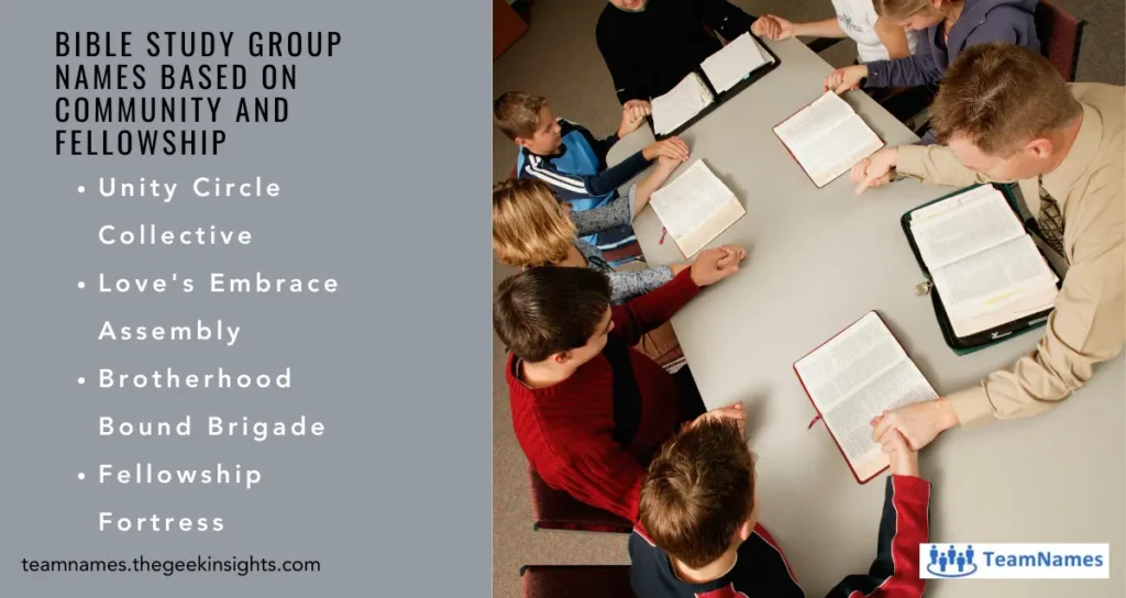 Bible Study Group Names Based on Community and Fellowship