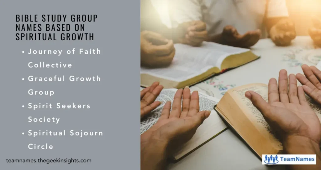 Bible Study Group Names Based on Spiritual Growth