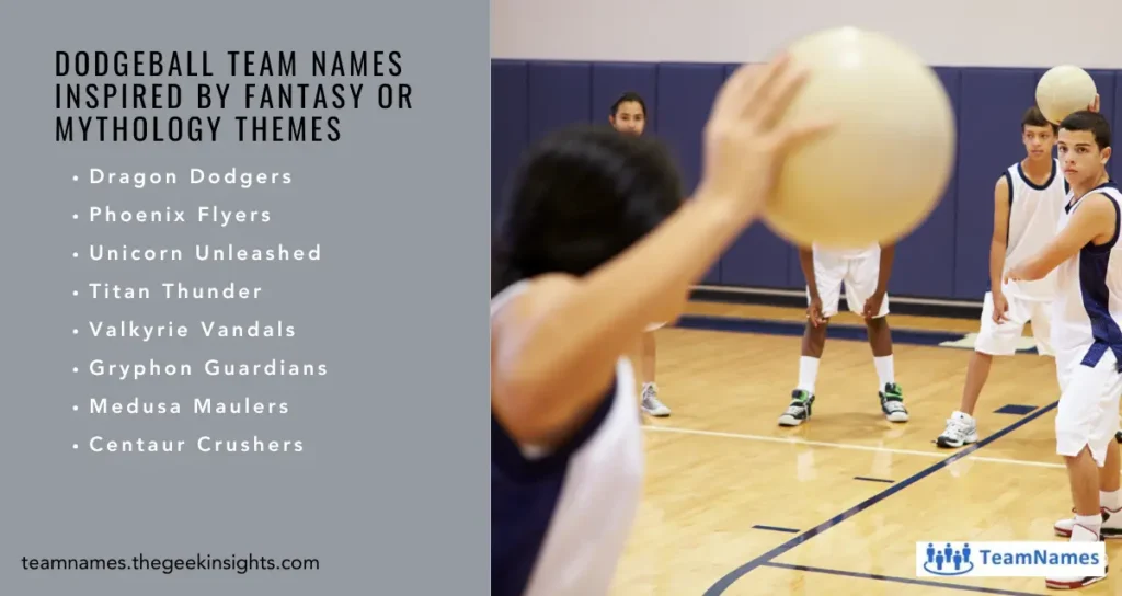 Dodgeball Team Names Inspired by Fantasy or Mythology Themes