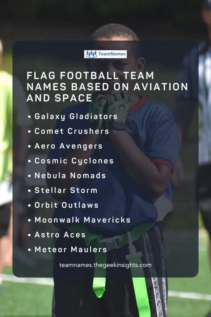 Flag Football Team Names Based on Tech and Futurism