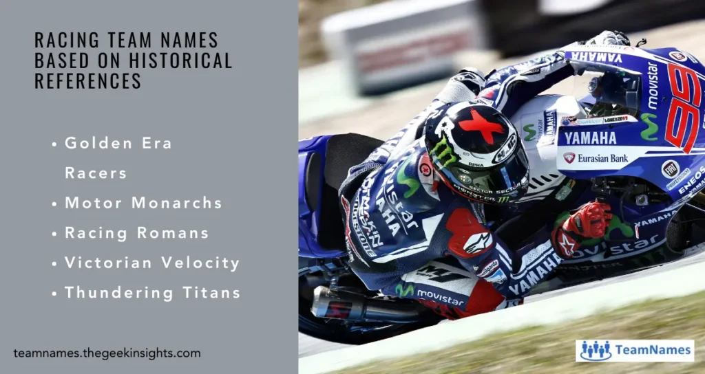 Racing Team Names Based on Historical References