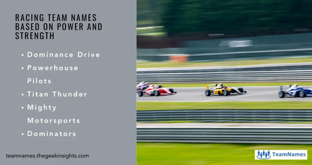 Racing Team Names Based on Power and Strength