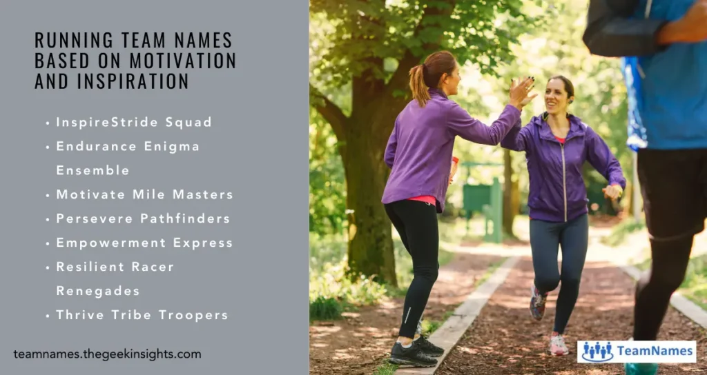 Running Team Names based on Motivation and Inspiration