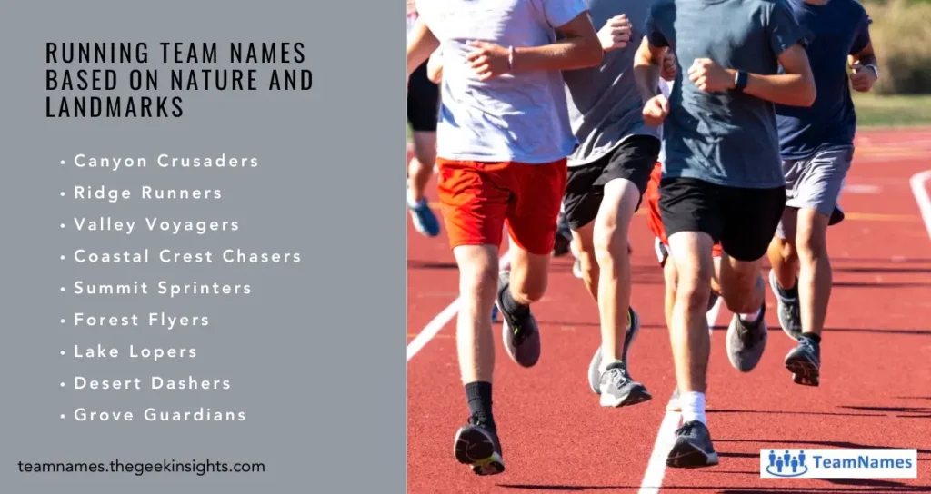 Running Team Names based on Nature and Landmarks