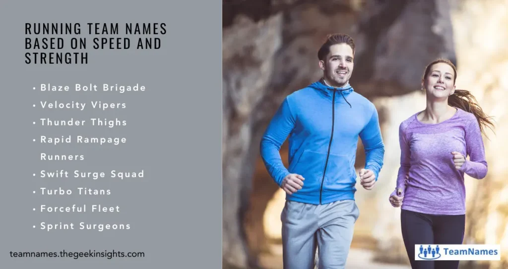 Running Team Names based on Speed and Strength