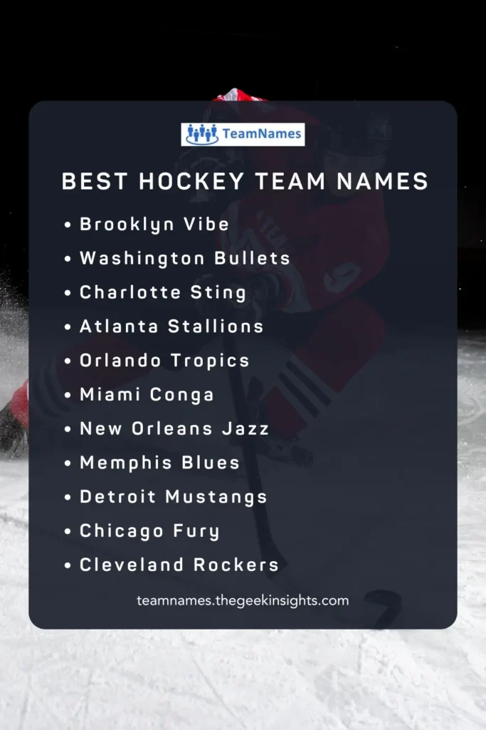 Best Hockey Team Names