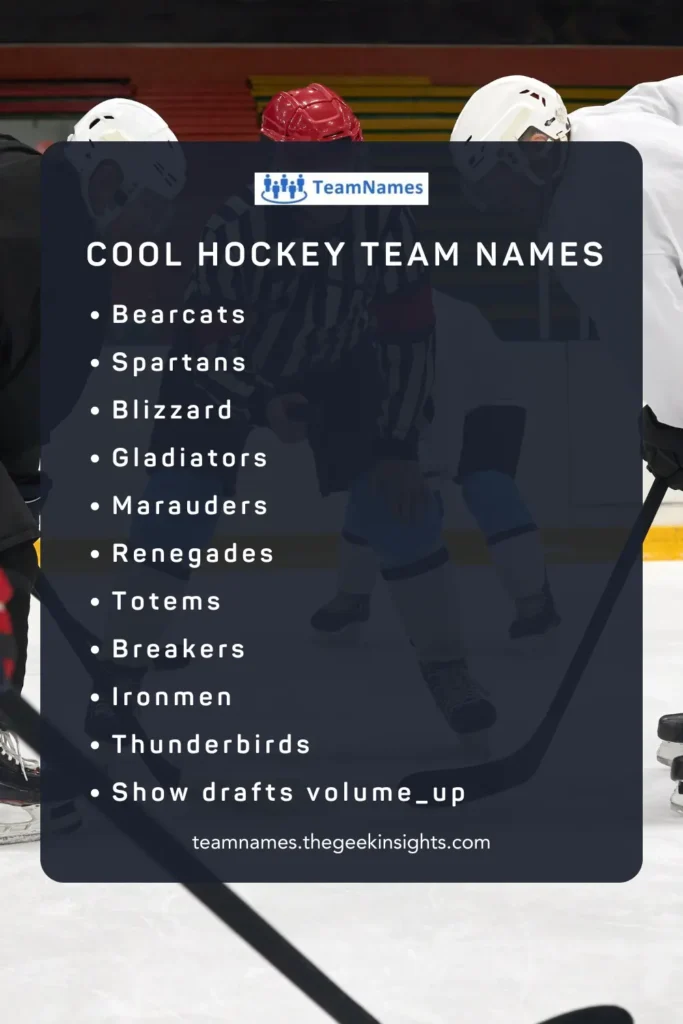 Cool Hockey Team Names