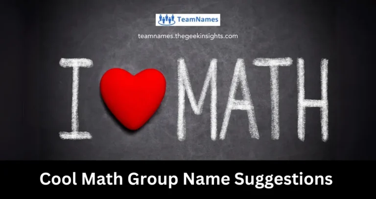 Cool Math Group Name Suggestions for Your Math Group