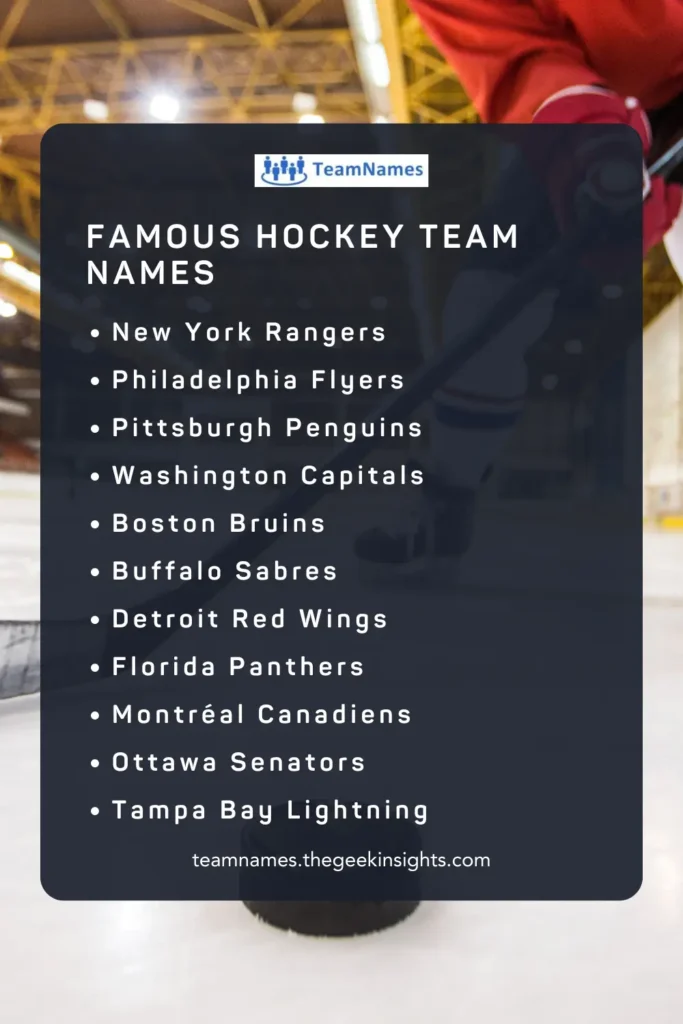 Famous Hockey Team Names