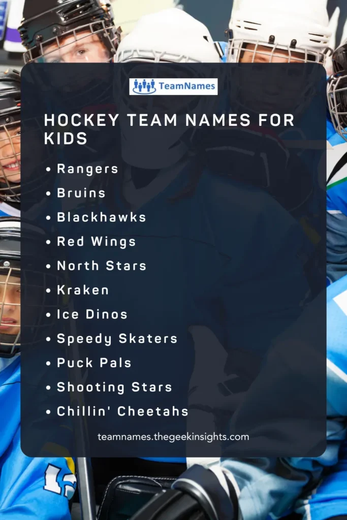 Hockey Team Names For Kids