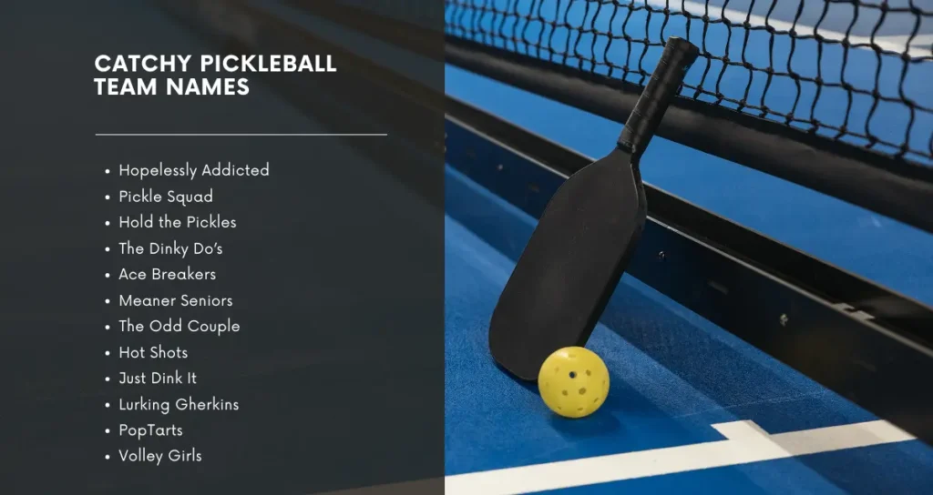Catchy Pickleball Team Names