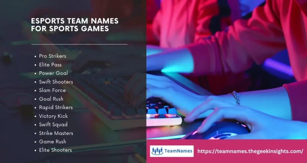 Esports Team Names for Sports Games