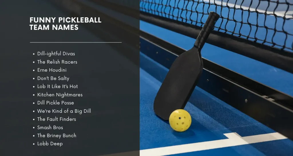 Funny Pickleball Team Names