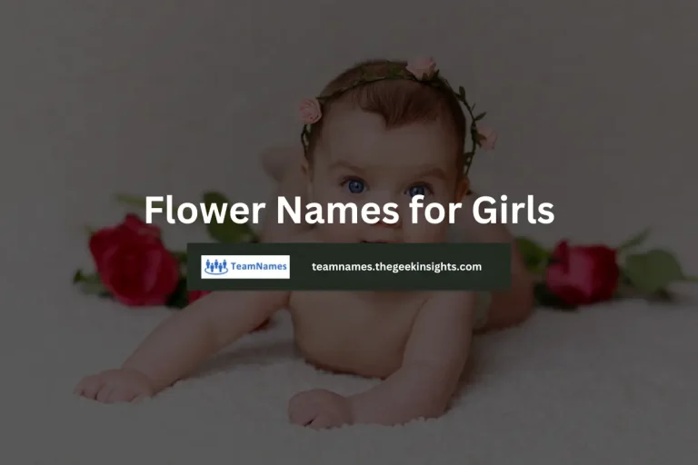 Flower Names for Girls