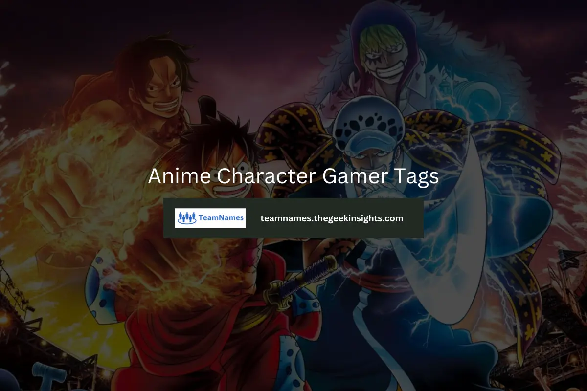 Anime Character Gamer Tags