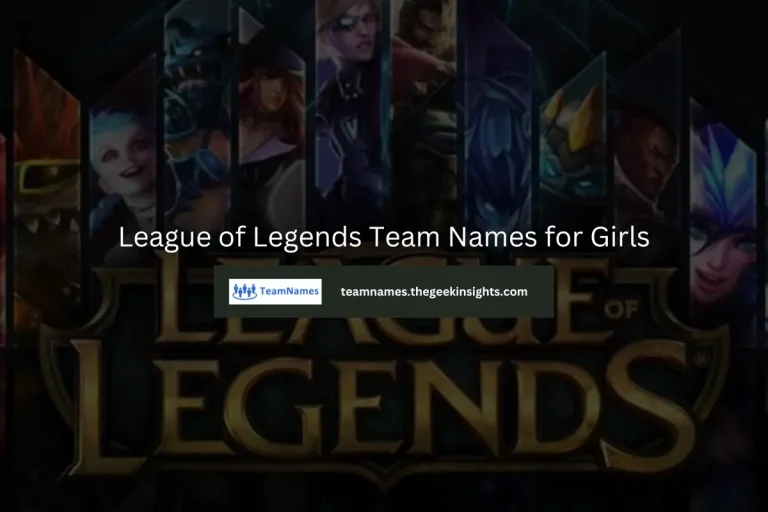 League of Legends Team Names for Girls