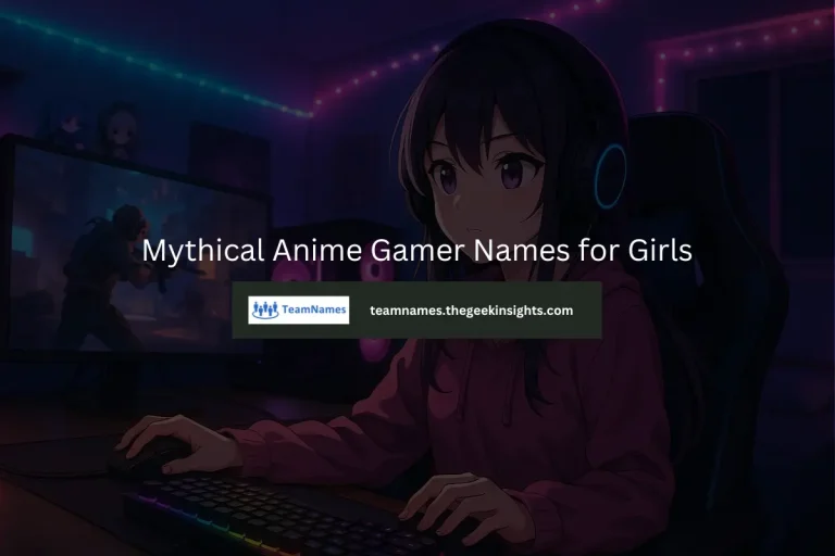 Mythical Anime Gamer Names for Girls