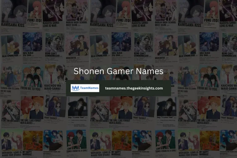 Shonen Gamer Names
