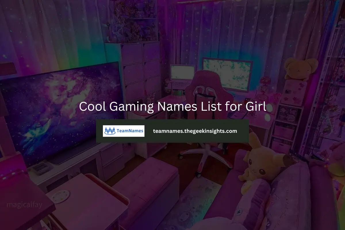 Cool Gaming Names List for Girl