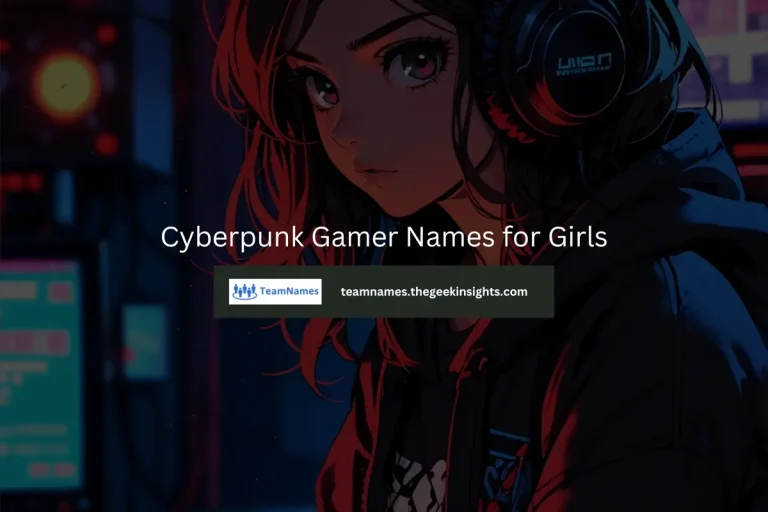 Cyberpunk Gamer Names for Girls