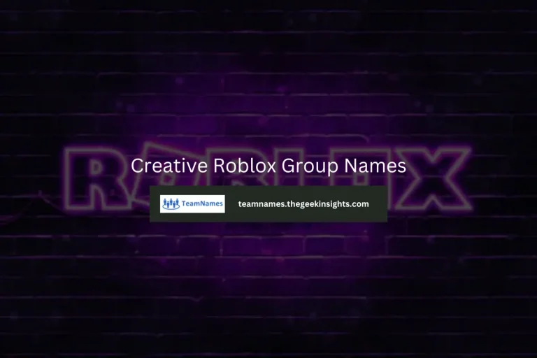 Creative Roblox Group Names