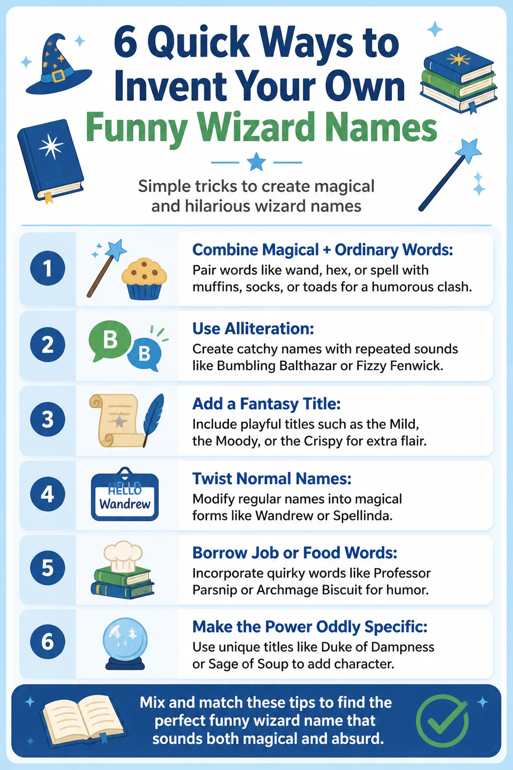 6 Quick Ways to Invent Your Own Funny Wizard Names