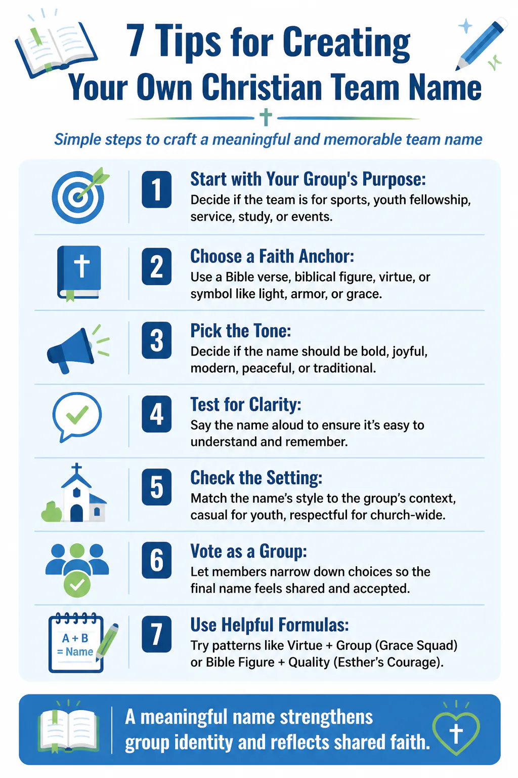 7 Tips for Creating Your Own Christian Team Name 7 Tips for Creating Your Own Christian Team Name