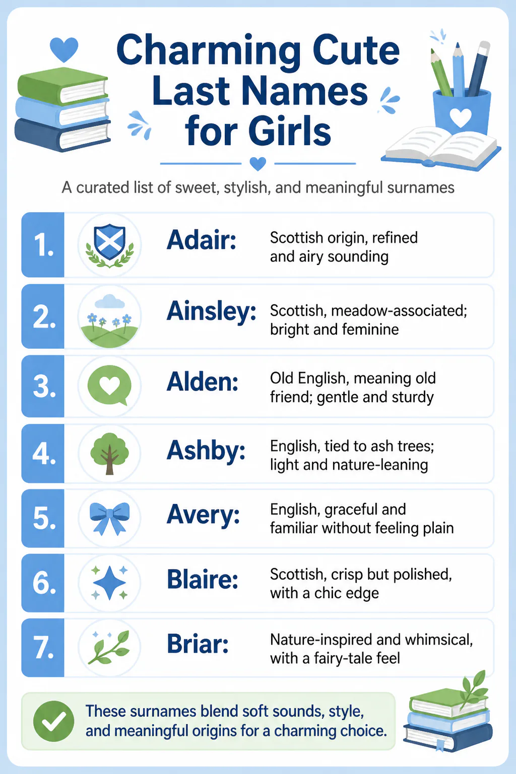 Charming Cute Last Names for Girls