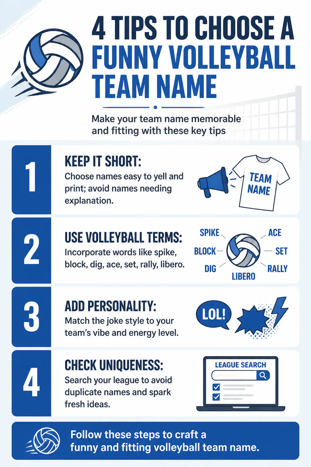 4 Tips to Choose a Funny Volleyball Team Name 4 Tips to Choose a Funny Volleyball Team Name