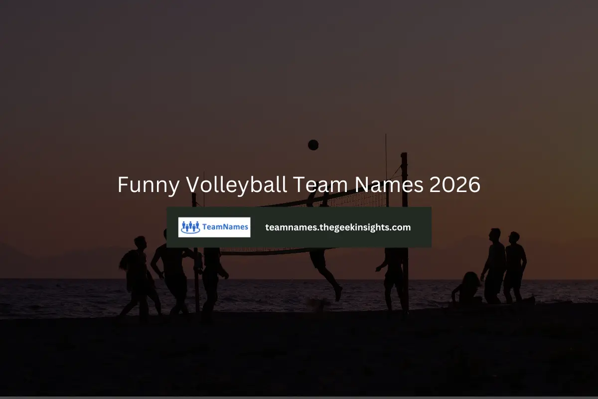 Funny Volleyball Team Names (2026)